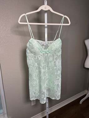 Vintage Mint Floral Chemis by Cinema Etoile